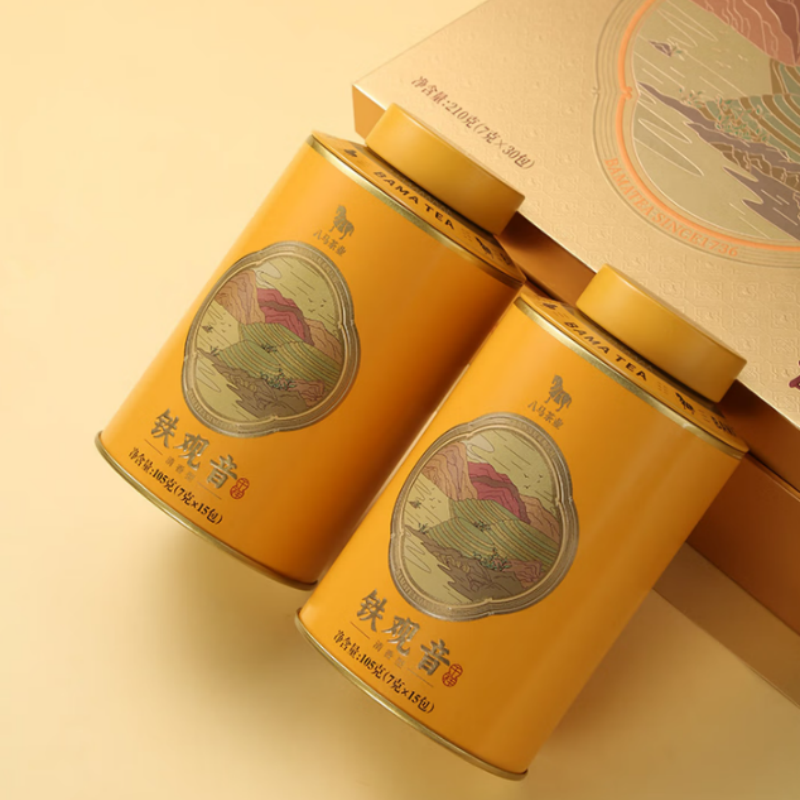 八马茶业 乌龙茶千祥 安溪铁观音清香型210g /盒装高清大图