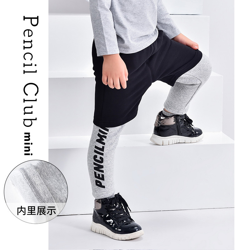 铅笔俱乐部童装2020新款男童加绒长裤小男孩裤子儿童保暖休闲裤