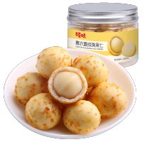 百草味 坚果 裹衣夏威夷果仁椰蓉黄油风味 80g 干果办公室休闲零食小吃罐装