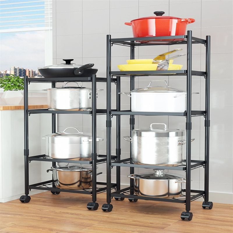 放锅架子厨房锅架置物架古达落地多层家用锅具收纳架多功能台面厨具架