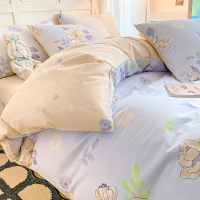 被套单件128x68被罩纯棉单人宿舍被单被套1.5四件套四季通用_788 160x210cm单被套【精梳婴孕可用】 春日记忆【亲肤柔软裸睡】