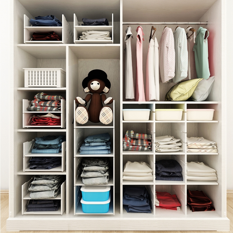 邦可臣抽屉收纳分隔板分格衣橱衣柜收纳分层隔板隔断整理置物架宿舍