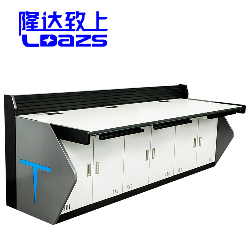 隆达致上LD159-3监控操作台机柜监控中心机房安防电脑监控台调度台接警台指挥席工作台桌工位定制做 三联