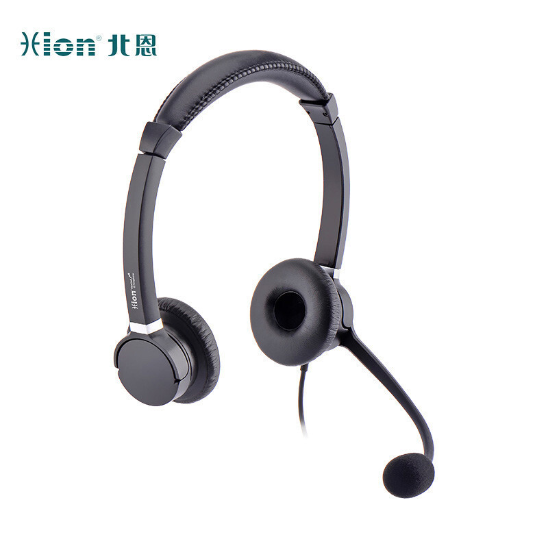 北恩(HION) FOR900D+B6.1头戴式双耳话务耳机/降噪坐席双耳耳麦 单插头+调音量+闭音 (B6.1)高清大图