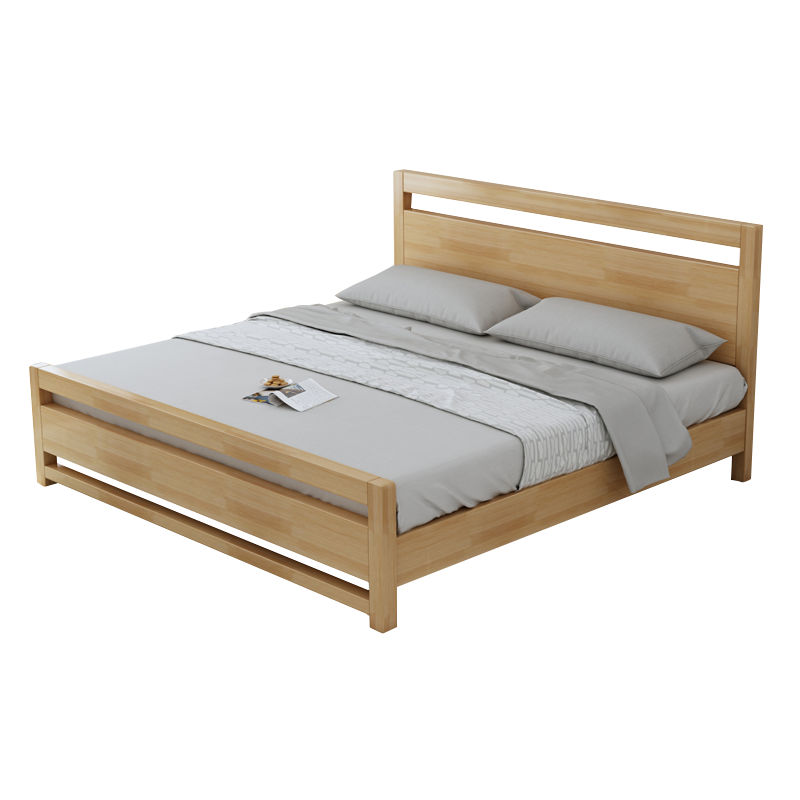 富和美(BNF)床实木床办公接待床实木床床54(床垫选配)木质床高清大图