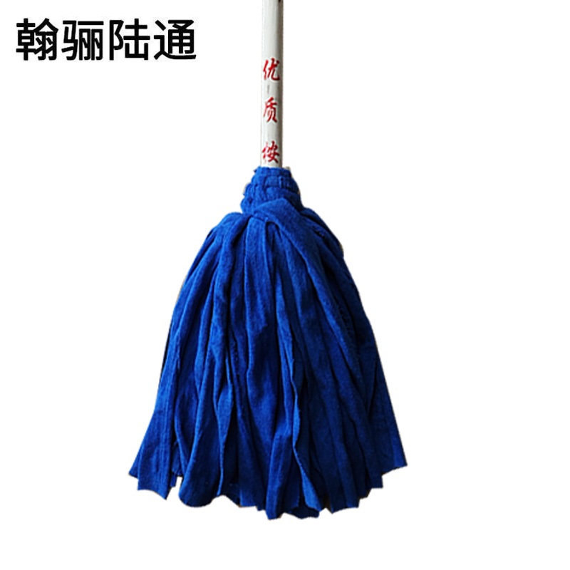 翰骊陆通 木杆拖布拖把墩布 纤维布桉木杆120cm 把高清大图