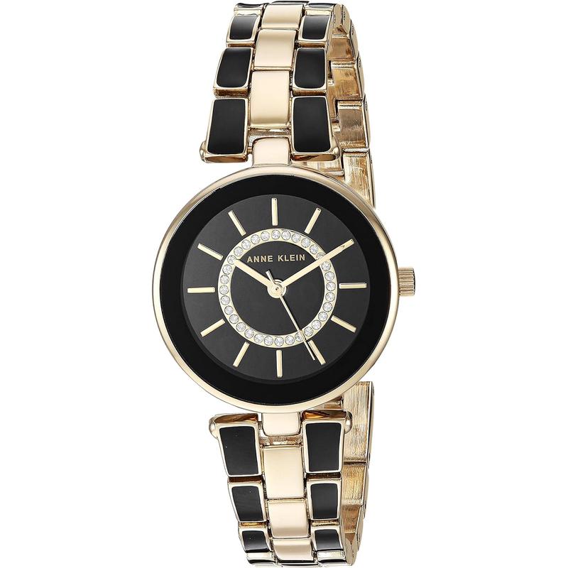 Anne Klein手表女秒针石英圆形表盘28毫米表径金属表带商务休闲高清大图