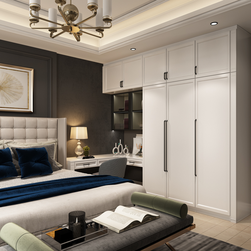 皮阿诺定制衣柜整体衣橱定做衣帽间 简欧推拉门卧室家具全屋定制预付