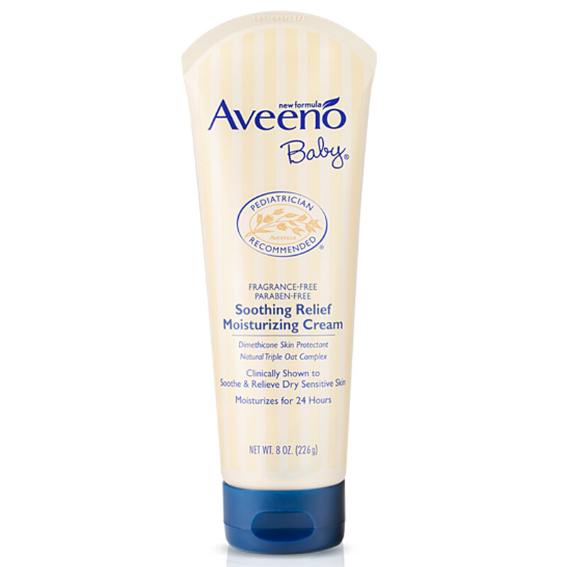 Aveeno 艾惟诺 婴童润肤宝宝润肤乳宝宝面霜乳液婴儿油深层滋润 舒缓柔嫩润肤乳深蓝227g原装进口