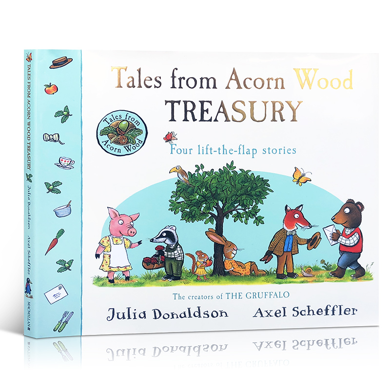 咕噜牛的小小图书馆 [正版]英文原版茱莉亚唐纳森作品Tales From Acorn Wood Treasury橡树林的高清大图