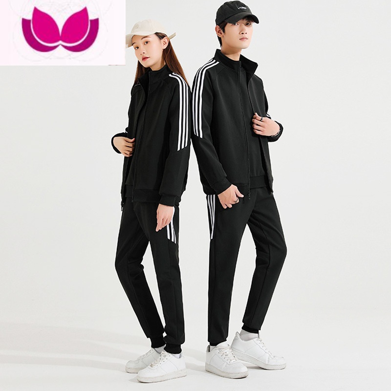 七斓满分推荐!运动套装男开衫男女款运动服立步三条杠卫衣高清大图