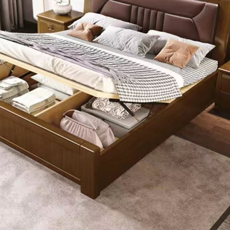 臻远 ZY-SMC-152 实木床 1.8*2.0米气压高箱 单位:1张高清大图