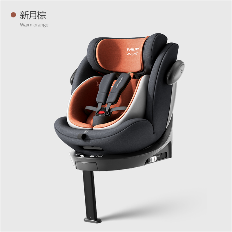 新安怡(AVENT)安全座椅艾博Plus/ALBA Plus(0-12岁)新月棕汽车用婴儿360度旋转安全座椅