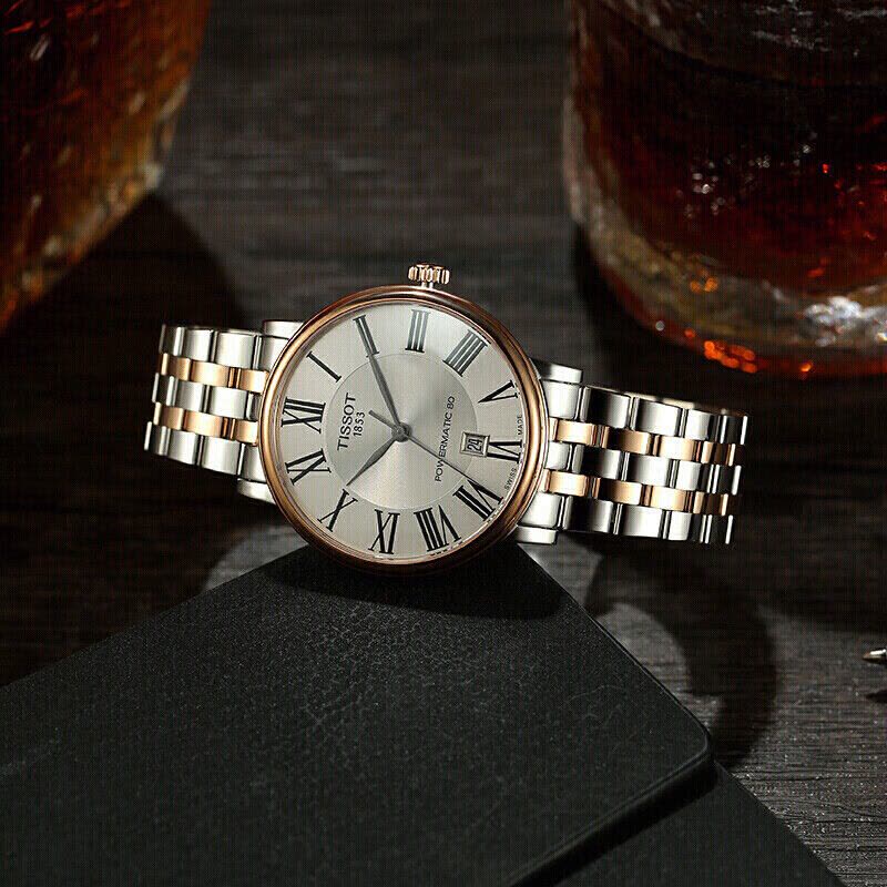 天梭(TISSOT)卡森臻我系列钢带机械男表T122.407.22.033.00图片