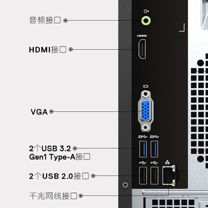 5英寸台式电脑套机(i3-10105 4g 256g 集成显卡 wifi 无光驱)定制版