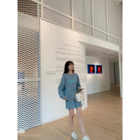艳如飞法式温柔风卫衣小个子两件套装慵懒感宽松显高短裤早秋女2020大码套装