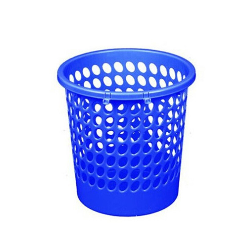 得力deli9556塑料纸篓垃圾桶蓝色单个装