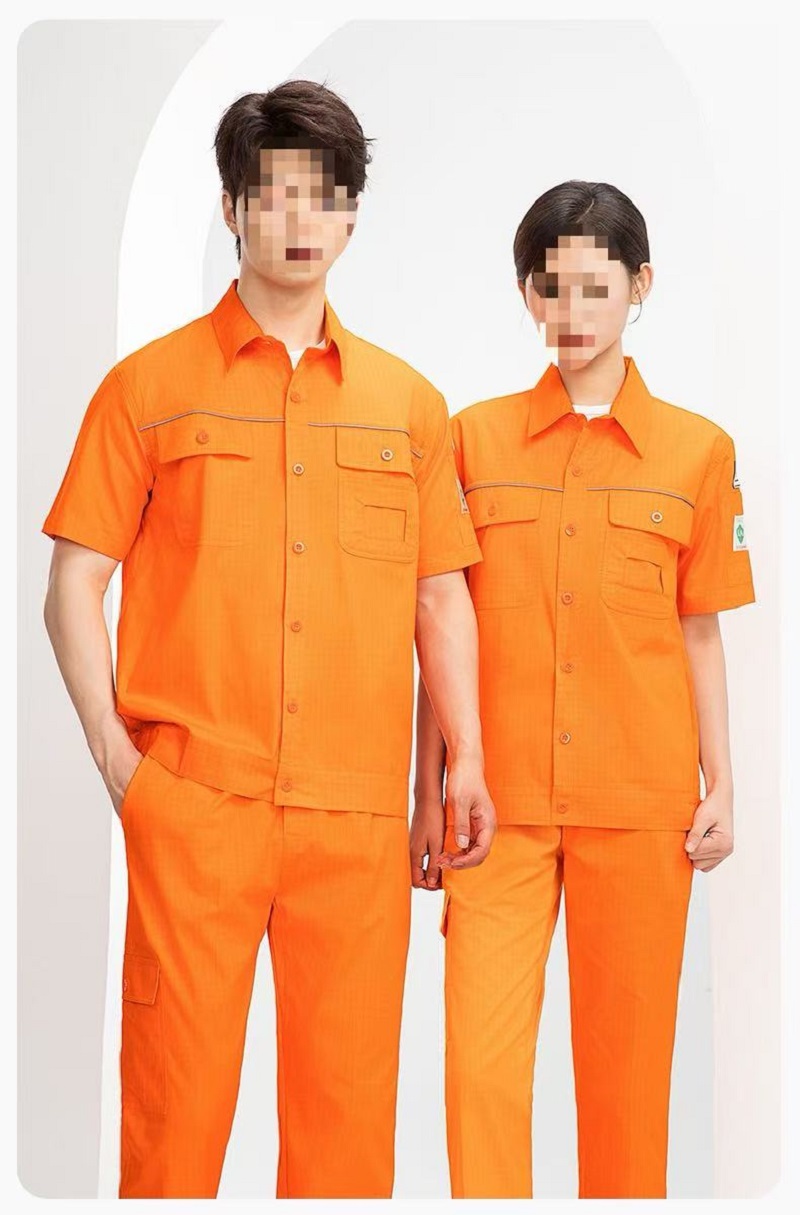 路安保防静电工作服夏季短袖多色可选套高清大图