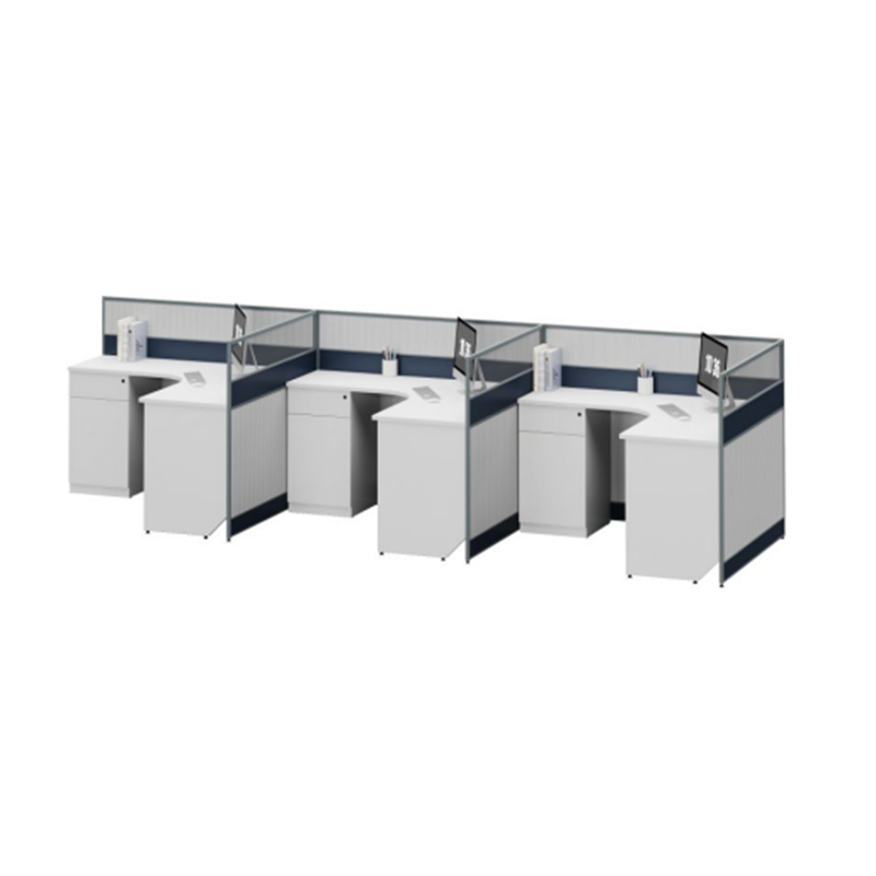 臻远ZYGW-034屏风工作卡位职员桌办公桌 F型三人位