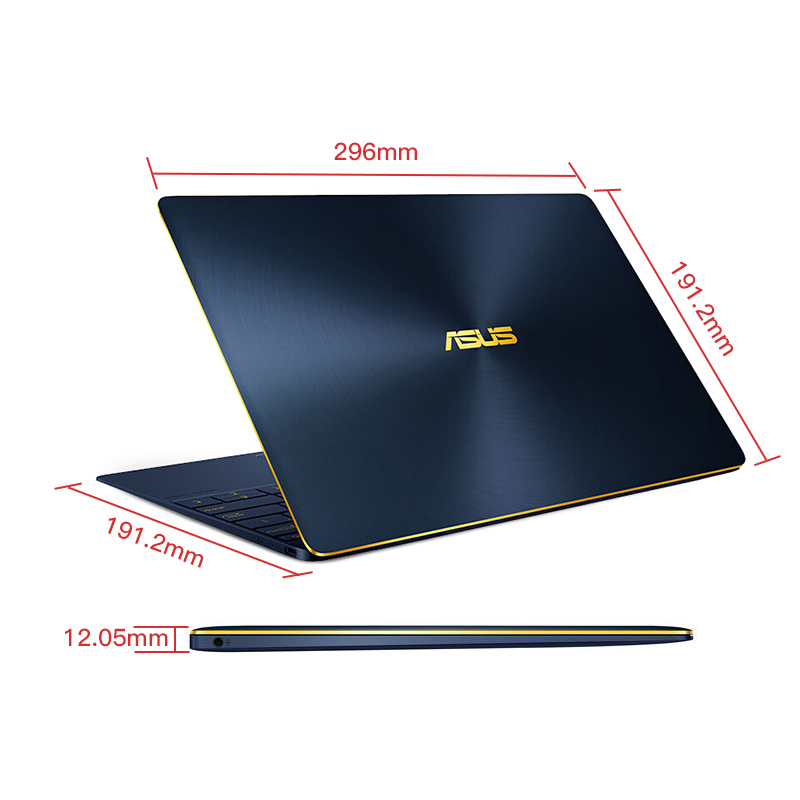 华硕(ASUS) 灵耀3 12.5英寸超轻薄笔记本电脑(i5-7200U 8G 256GSSD FHD IPS色彩屏蓝金