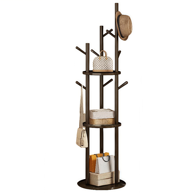 铭思沃木质衣帽架高清大图