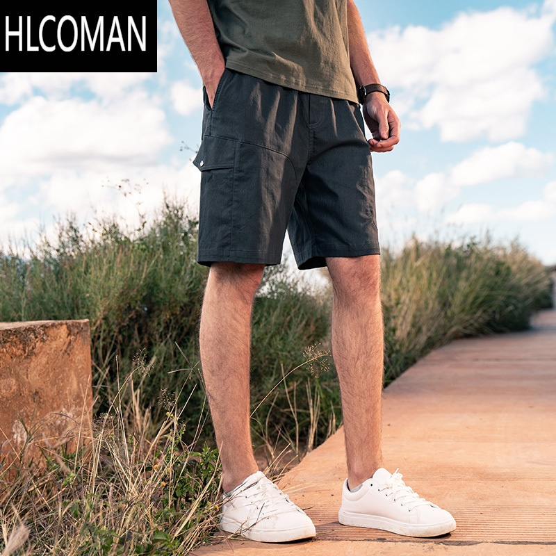 HLCOMAN夏季工装短裤男款潮牌休闲运动裤宽松男士五分裤子外穿中裤