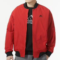 阿迪达斯 （adidas）男装时尚百搭舒适休闲运动梭织夹克外套IZ1614 ZP XL IZ1614/红色