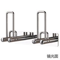 家用不锈钢牙刷架免打孔漱口杯牙膏置物架套装简约创意收纳层架生活日用收纳用品