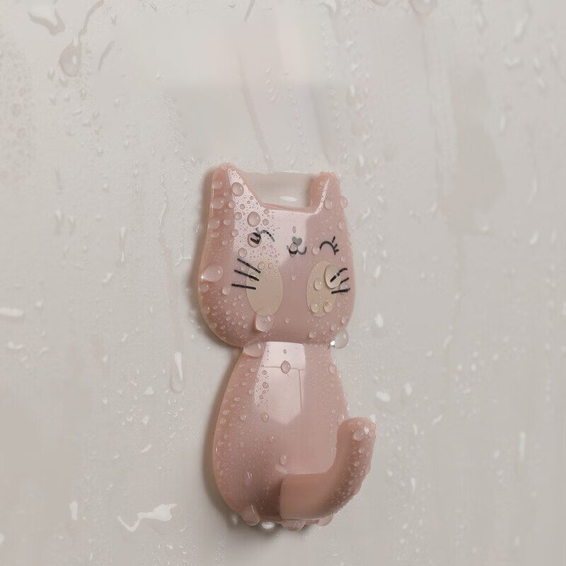 茶花(CHAHUA) 993013 小猫强力粘钩 5.8*3.6cm 10个/组(单位:组)颜色随机高清大图
