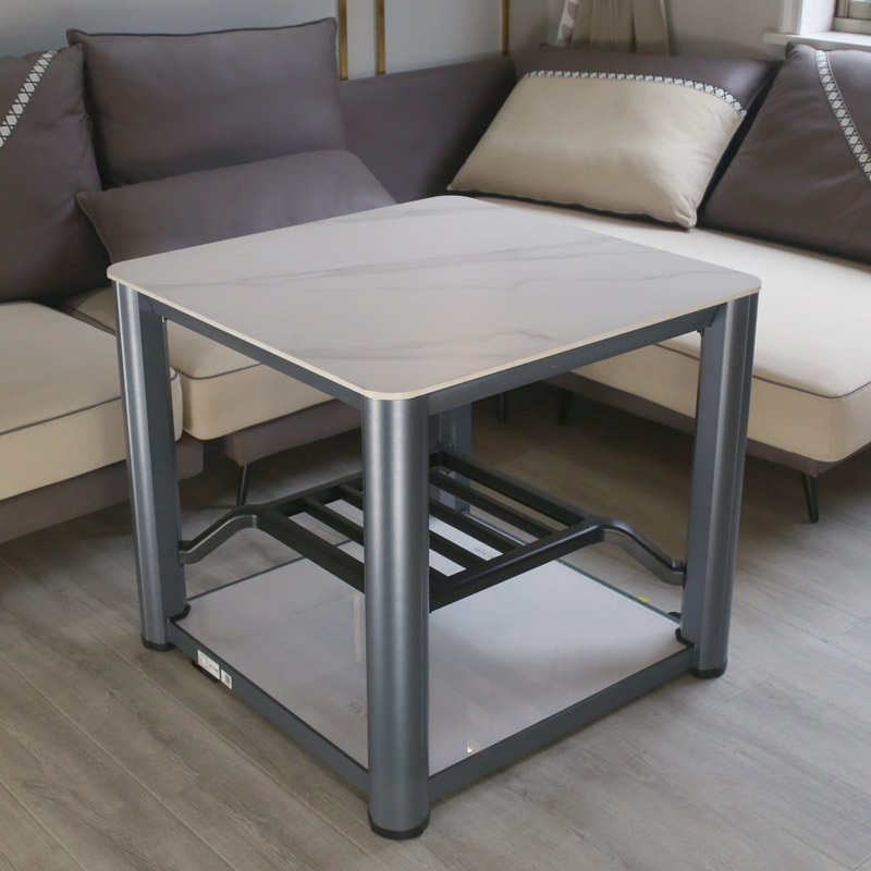 瑞奇带中架层家用电取暖桌l6-280 白色 长宽80*80cm