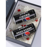 OLOEY网红抖音同款送男生男朋友的生日礼物买相册送刻字可乐定制易拉罐 长罐（1黑+1红）+特权卡（送男生）
