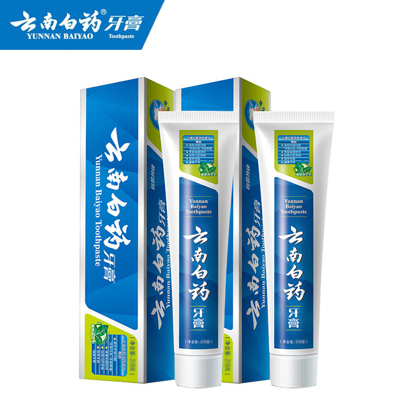 云南白药牙膏 薄荷香型230g/支 两支起拍
