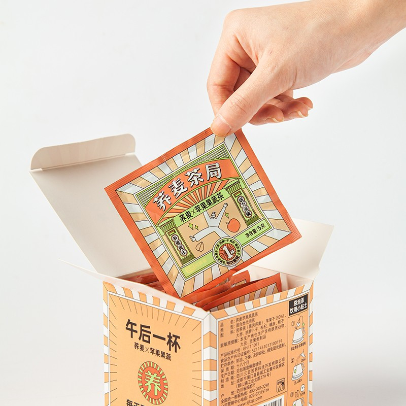 三匠 荞麦茶局 苹果果蔬袋泡茶 70g*5高清大图