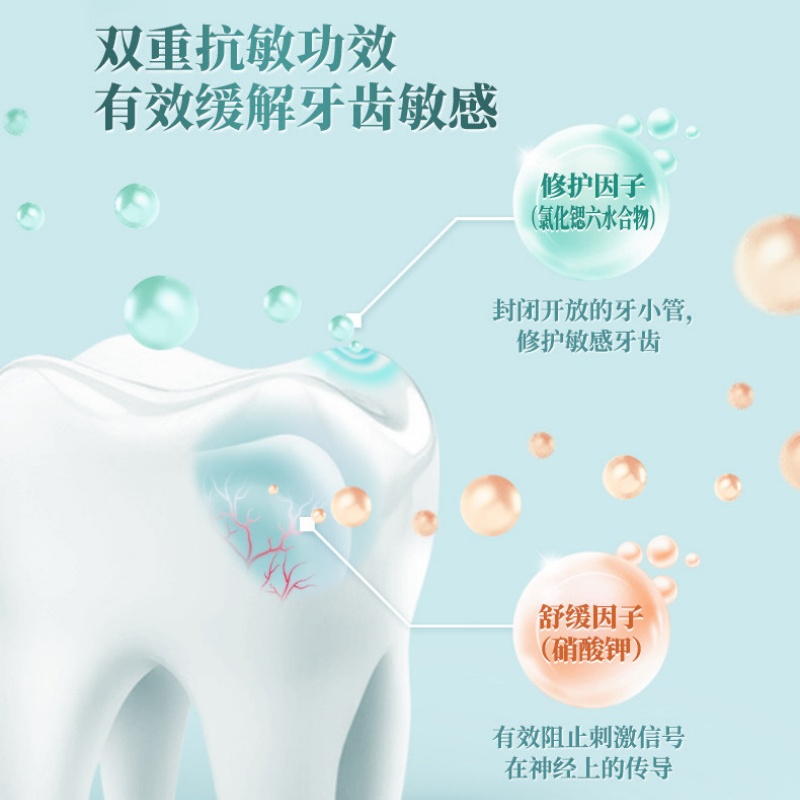冷酸灵 专研抗敏(美白酵素)牙膏100克*2 新老包装随机发货 清新口气 双重活性加持 有效分解外源性色渍高清大图