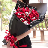 鼎卉鲜花33朵红玫瑰花束爆款，全国市区免费配送，送女友，送爱人生日表白、祝福、道歉【海誓山盟】33朵红玫瑰花束