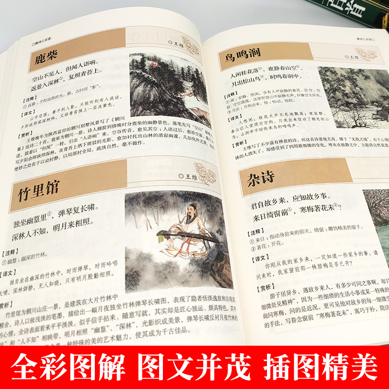 [正版]全3册唐诗三百首+宋词三百首+元曲三百首全集国学古诗词大全集全解详析全套小学生初中生课外阅读书唐诗宋词元曲鉴赏高清大图