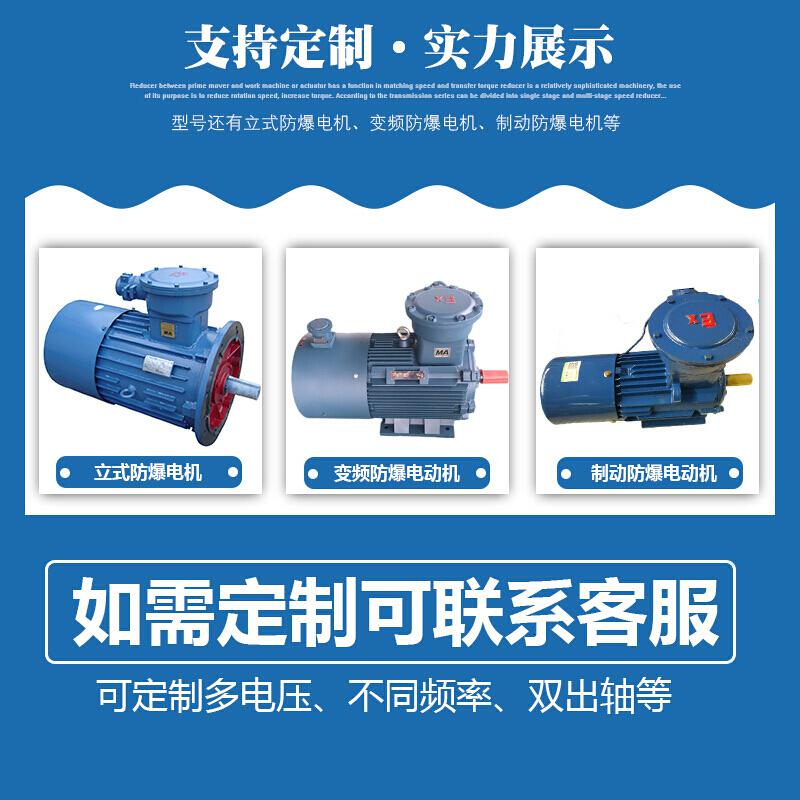 BONJEAN防爆电动机YB3隔爆型三相铜芯国标卧式马达矿用安全型 国标防爆5.5KW三相2800转高清大图