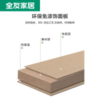 全友家居板式床双人床1.8米1.5m现代简约卧室家具106302