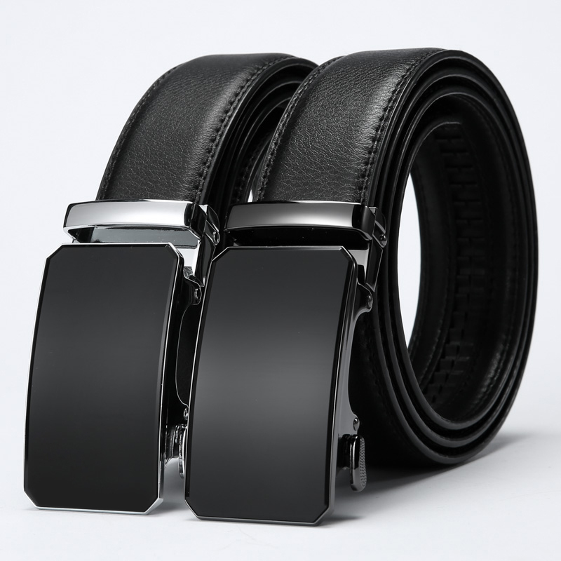 盛世尼曼男士皮带皮扣韩版潮流青年时尚黑色大气腰带男士裤带