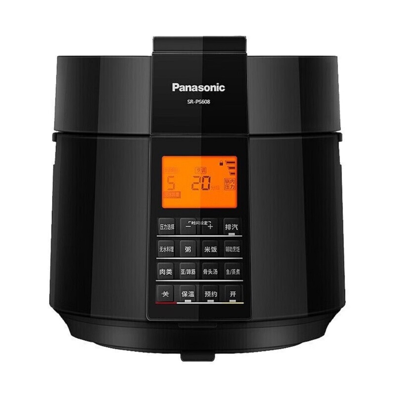 松下(Panasonic)智能电压力煲电饭锅6L大容量多功能电饭煲一键式电脑菜单无水料理SR-PS608黑色高清大图