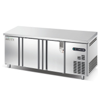 GN 三门冷藏工作台厨房保鲜工作台商用操作台冷藏保鲜厨房不锈钢
