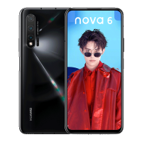 华为(HUAWEI)华为nova6 4G 全网通 8GB+128GB 亮黑色 麒麟990 前置广角双摄 3200万自动对焦 移动联通电信4G拍照智能手机 双卡双待
