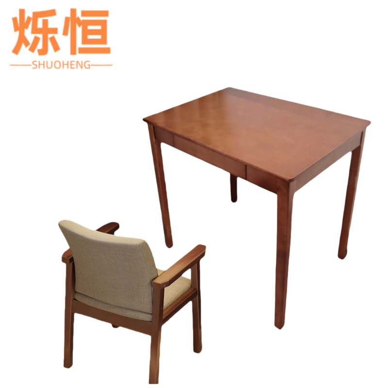 烁恒书桌（单抽）1桌1椅60*40*75cm套高清大图
