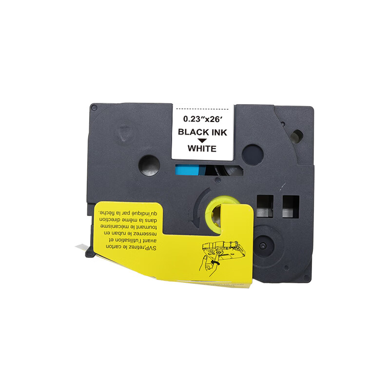 扬帆耐立YFHC 标签色带白底黑字6mm不干胶标签纸适用于兄弟PT1000 TZe-211高清大图