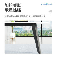 绵冠MIANGUAN议桌洽谈桌简易钢架桌员工桌长条培训桌红樱桃色