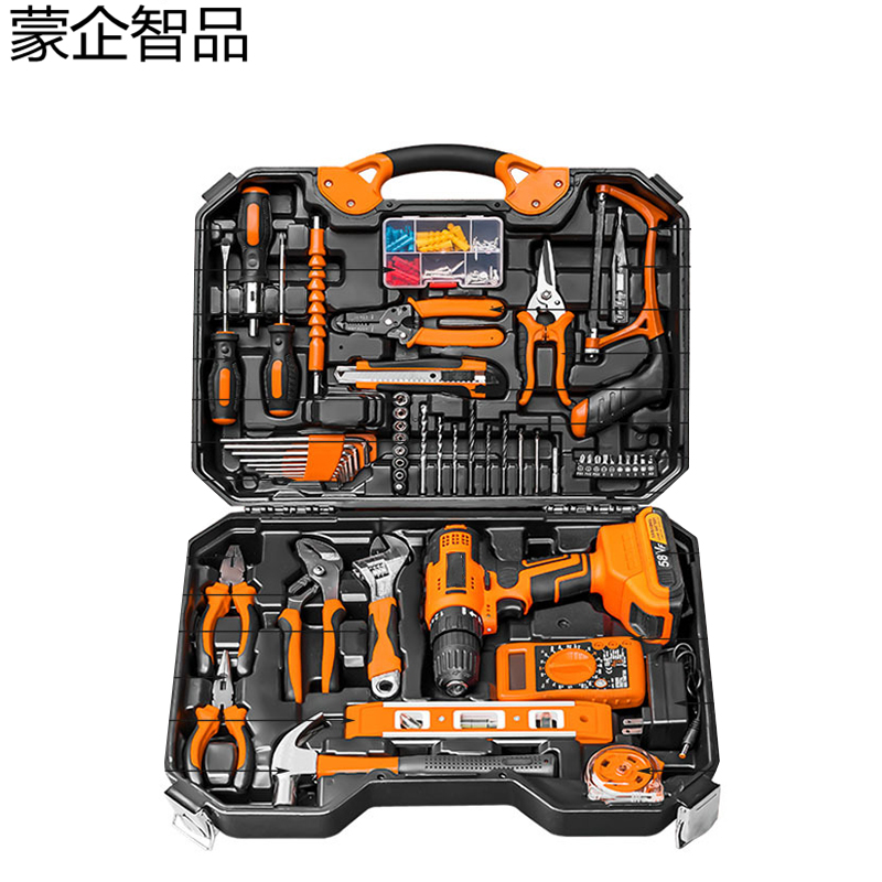 蒙企智品工具套装120件无刷电钻款MQ-16/套高清大图