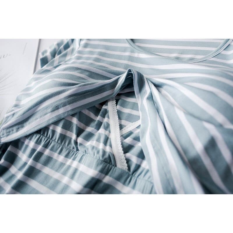 迪鲁奥(DILUAO)莫代尔夏季月子服短袖哺乳期产后家居服套装喂奶加大码孕妇睡衣裤图片