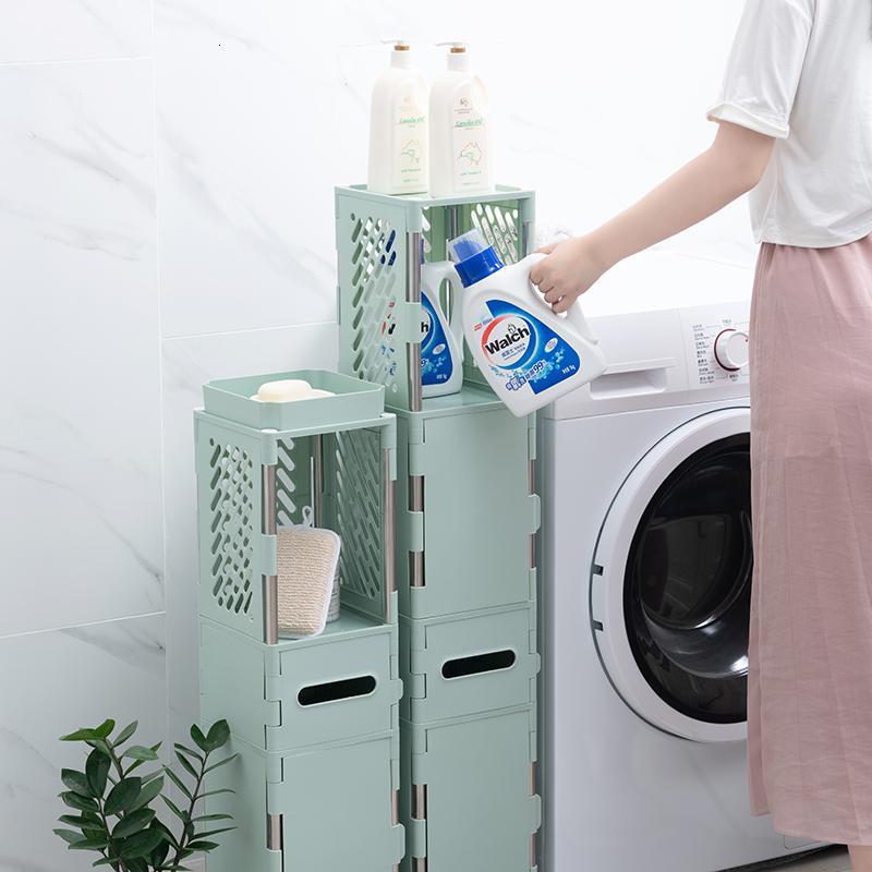 净也浴室置物架免打孔壁挂落地洗衣机卫生间防水边柜厕所洗手台收纳架
