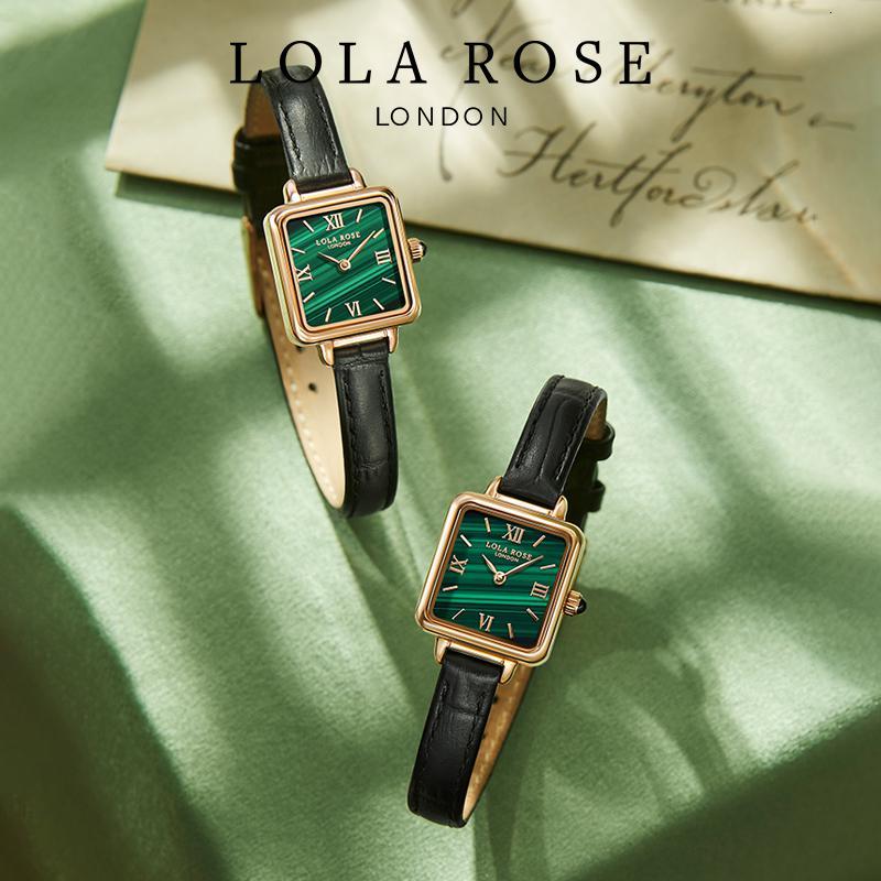 Lola Rose小方表 手表女款孔雀石手表轻奢表精致小表盘小手腕
