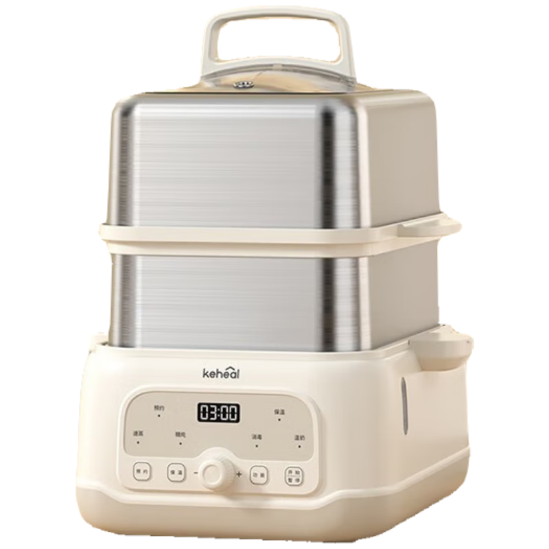 科西CD-MC1电蒸锅10L双层电蒸箱不锈钢隔水炖盅电炖锅全自动预约蒸煮锅一体多功能锅